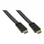 InLine High Speed HDMI Flat Cable with Ethernet 19pin Type-A a 19pin Type-A, piatto, HDMI 3D, pin dorati, nero, 1,5m