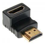InLine Adattatore HDMI 19pin Type-A maschio a HDMI 19pin Type-A femmina angolato a 90 gradi verso il basso, pin dorati  