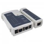 InLine Tester per cavi e cablaggi LAN (RJ45) S/UTP e U/UTP, Indicatore a 9 Led. Fornito con custodia  