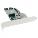 InLine Scheda controller HDD, 4x SATA 6Gb/s, RAID 0,1,10 JBOD, 4x SATA + 2x mSATA, PCIe 2.0 (PCI-Express)  