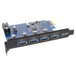 InLine Scheda USB 3.0 host controller, 4 porte, black edition, Staffa Low profile Inclusa, Chipset: VIA VLI805  
