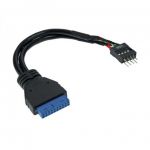 InLine Cavo adattatore USB 3.0 a USB 2.0 Interno, 19pin maschio (USB 3.0) a 2x4pin maschio (USB 2.0) , 0,15m  