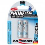 Ansmann Phone DECT Batteria ricaricabile, formato Stilo (AA) - Per telefoni cordless. 2 pz  