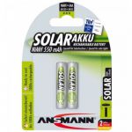 Ansmann SOLAR Batteria ricaricabile Stilo (AAA)-Per luci a ricarica solare. 2 pezzi.  