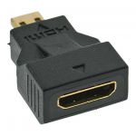 InLine Adattatore HDMI Mini Type-C femmina a HDMI Micro Type-D maschio, pin dorati  