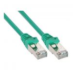 InLine Cavo Patch per rete dati Lan Cat.5e, 2x RJ45, schermatura FUTP, colore verde, 1m  