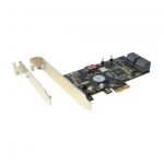 InLine Scheda Controller HDD SATA II RAID, 4 canali, PCIe ( PCI-Express ), RAID 0,1,5,10, Staffa Low profile inclusa,  