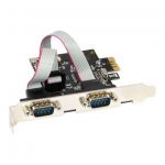 InLine Scheda seriale aggiuntiva, I0-Controller, PCIe ( PCI-Express ), 2x Sud-D 9pin maschio, Moschip MCS9922 CV  