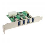 InLine Scheda USB 3.0 Host-Controller aggiuntiva, 4x porte esterne, PCIe ( PCI-Express ), alimentazione 4pin, Renesas Chipr  