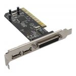 InLine Scheda USB 2.0 & Parallela LPT aggiuntiva, 2x USB 2.0 esterne, 1x Sub-D 25pin femmina esterna, 32-bit PCI Bus, NEC D72010  