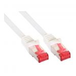 InLine Cavo Patch per rete dati Lan Cat.6, 2x RJ45, doppia schermatura SFTP (PiMf), HalogenFree, colore bianco, 7.5m  