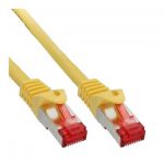 InLine Cavo Patch per rete dati Lan Cat.6, 2x RJ45, doppia schermatura SFTP (PiMf), HalogenFree, colore giallo, 1.5m  