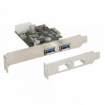 InLine Scheda USB 3.0 aggiuntiva, 2x porte esterne, PCIe ( PCI-Express )  