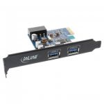 InLine Scheda USB 3.0 host controller, 2 porte, black edition, Staffa Low profile Inclusa  