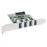 InLine Scheda USB 3.0 Host-Controller aggiuntiva, 4x porte esterne, PCIe ( PCI-Express )  