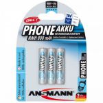 Ansmann Phone DECT Batteria ricaricabile NiMH, Mini stilo (AAA) 3 Pezzi Per telefoni cordless  