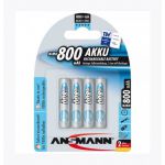 Ansmann maxE Batteria ricaricabile NiMH, formato mini stilo (AAA), Confezione da 4 pezzi  