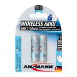 Ansmann maxE Batteria ricaricabile NiMH, formato Stilo (AA), Conf. 2pezzi. Per mouse e tastiere wireless