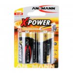 Ansmann X-Power Batteria Alcalina Torcia D da 1,5V per dispositivi ad alto consumo energetico. 2 pezzi  