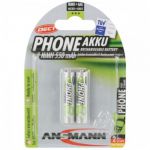 Ansmann Phone DECT Batteria ricaricabile Mini stilo (AAA) - Per telefoni cordless, 2pz.  