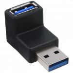 InLine Adattatore USB 3.0 Type-A maschio a USB 3.0 Type-A femmina a 90 gradi  