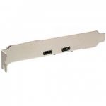 InLine Staffa PCI, 2 porta USB 2.0 Type C, 2x Header 2.54mm femmina interna, staffa LowProfile inclusa, 50cm  