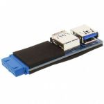 InLine Adattatore Interno 2x USB 3.0 Type-A femmina a IDC 19pin maschio per scheda madre  