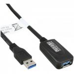 InLine Cavo USB 3.0 Attivo, Type-A maschio/ Type-A femmina, amplificatore segnale "repeater" integrato, 5m  
