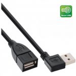 InLine Smart USB 2.0 prolunga Type A maschio angolato a Type A femmina, nero, 2m  