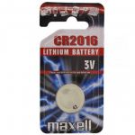 Maxell Batteria primaria a bottone Litio formato CR2016 da 3V, Confezione da 1 pezzo  