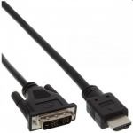 InLine Cavo Adattatore HDMI Standard - DVI, FullHD 1080p. Type-A maschio/ DVI-D (18+1) maschio, nero, 0,5m  