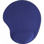 InLine Mouse Pad, tappetino ideale per mouse laser e ottici, poggia polso in gel, 230x205x20mm, blu  